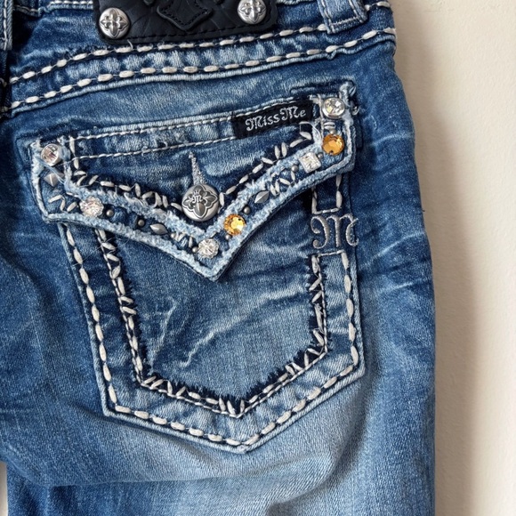 Miss Me Signature Bootcut Jeans 27 Rhinestone JP5755B4V - Picture 6 of 10